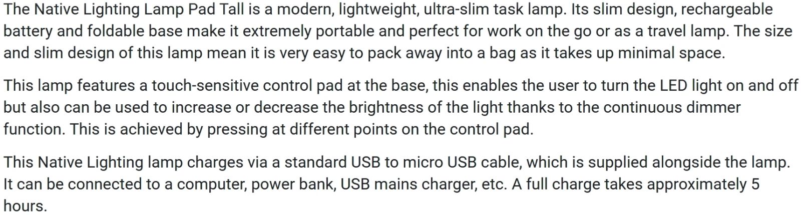 מנורת שולחן מתקפלת NAIVE LIGHTING N4233 LAMP PAD TALL